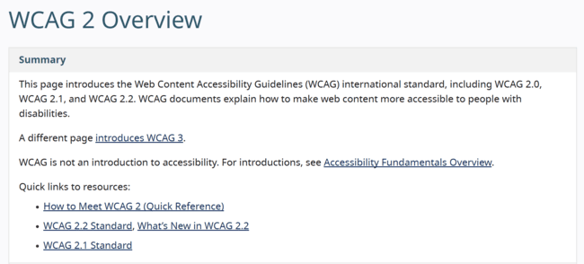 Web Content Accessibility